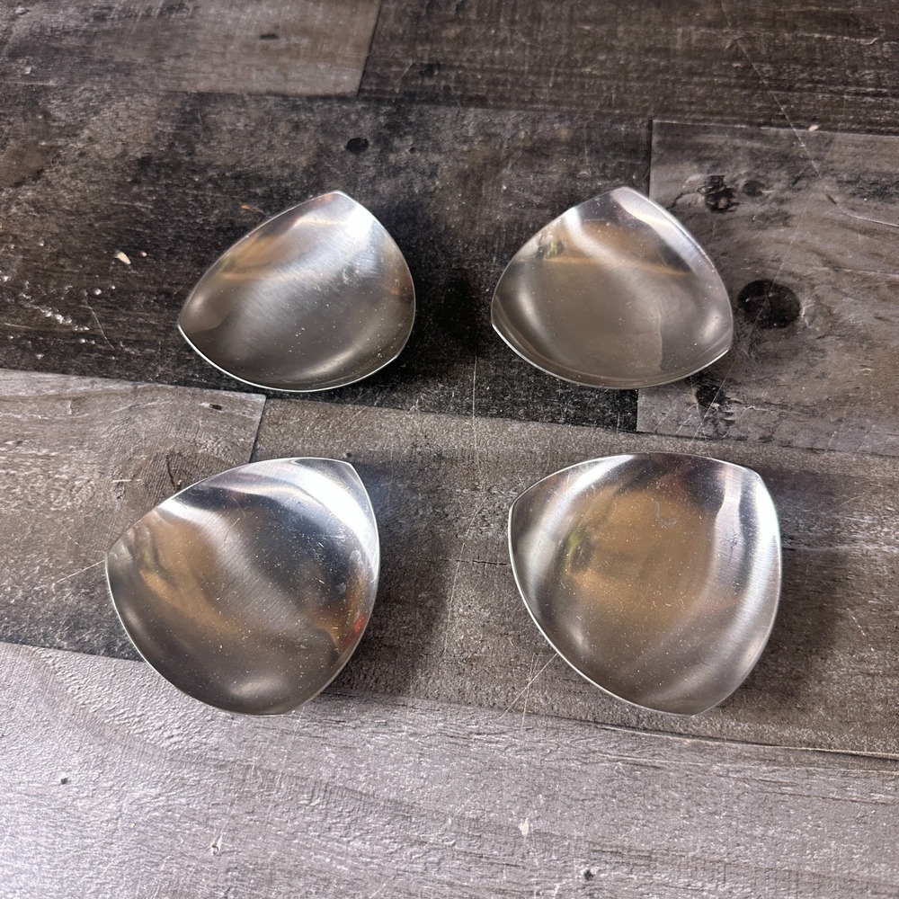 4 Stelton 3" Stainless Steel Footed  Ramekin/Sauce Dish/Bowl from Denmark